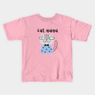 Cat Mom Shirt for Women, Cat Mama T Shirt for Mom Gift from Kids, Funny Pet Lover Tshirt for Her, Cat T-Shirt Gift for Women, Cat Lover Tee Kids T-Shirt